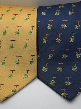 NWT Tommy Bahama "Upside Down" Palm Tree Silk Tie Set | Rare Misprint